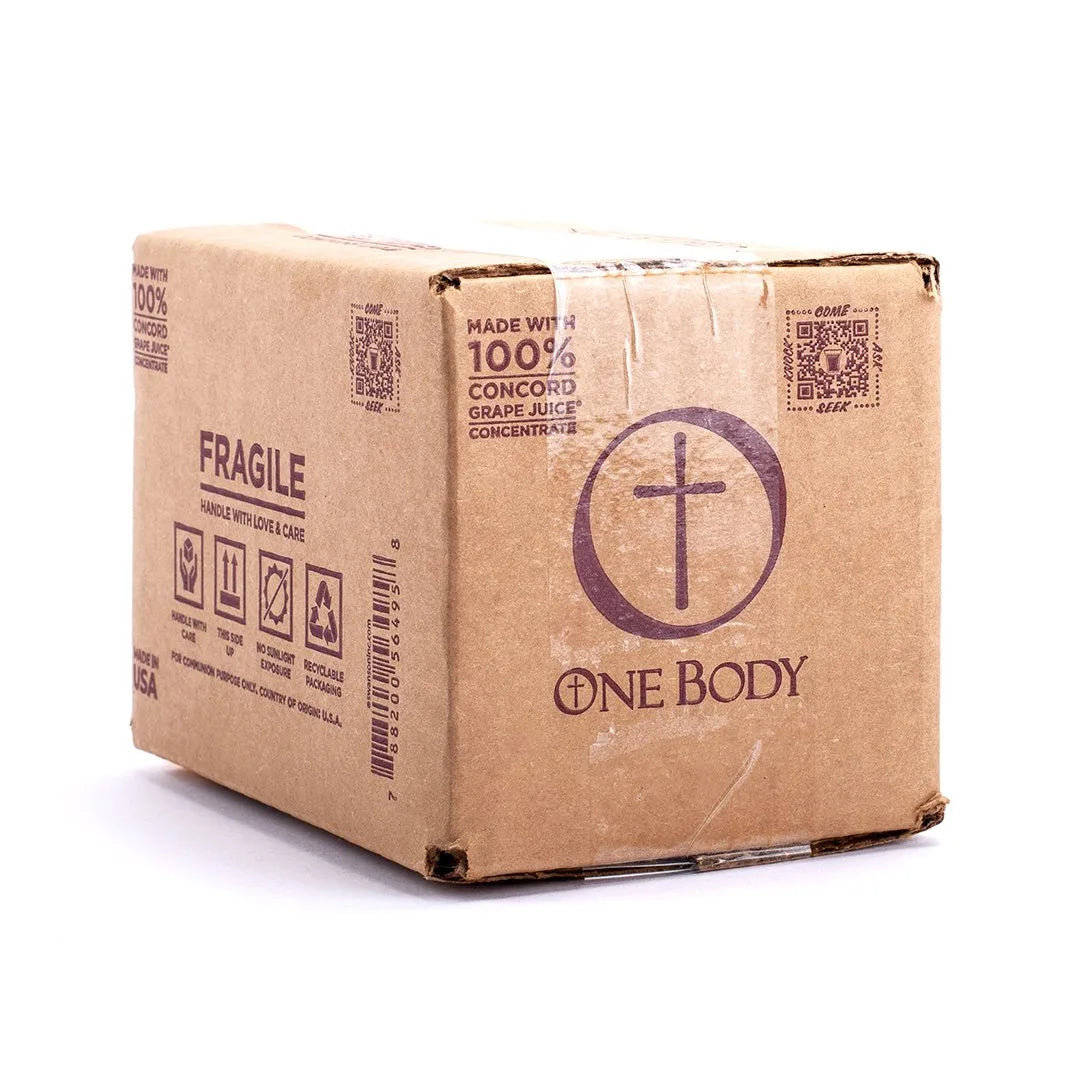 Communion cups One Body Prefilled 50ct — available at The Gospel Bookstore