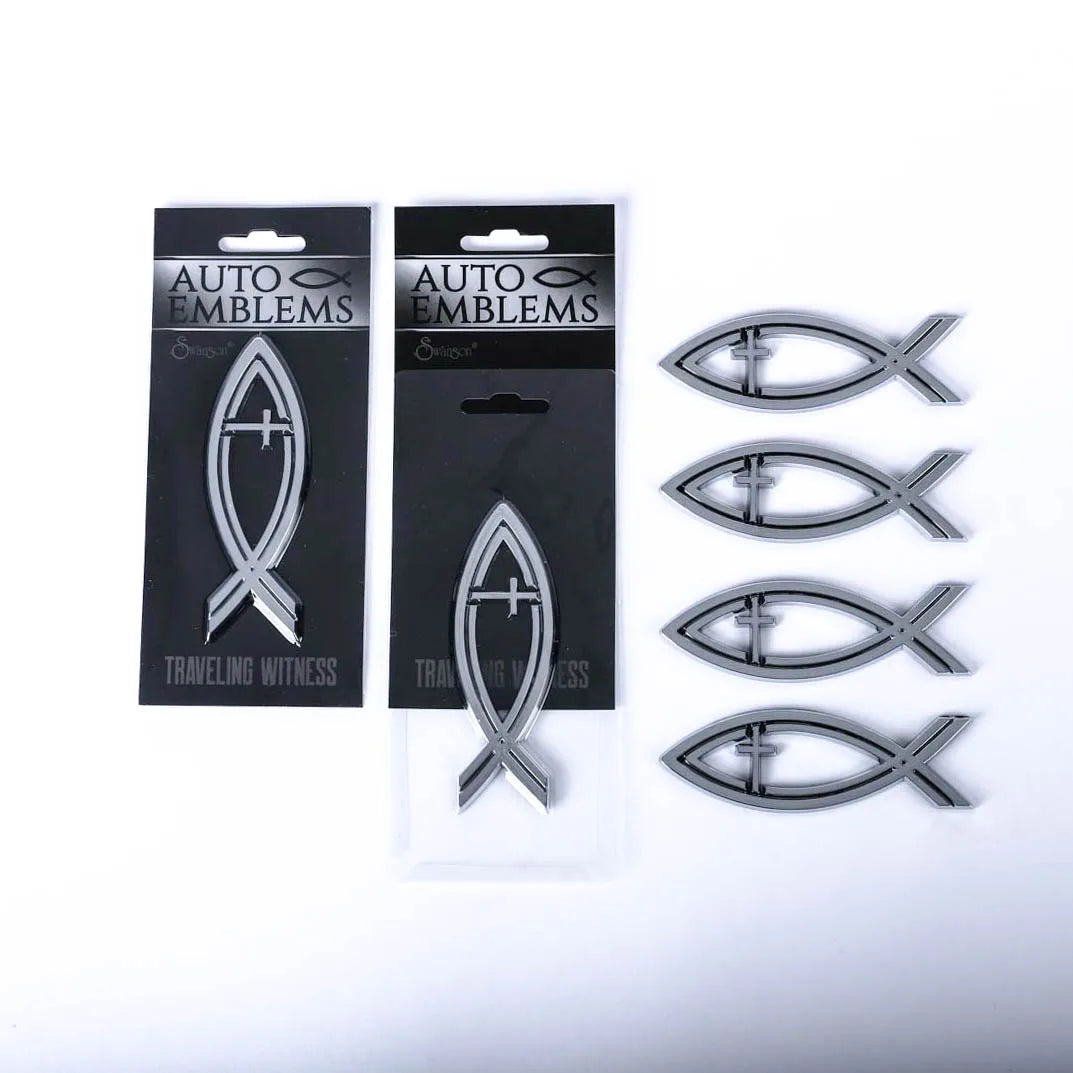 Auto Emblems — available at The Gospel Bookstore