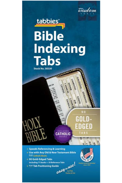 Bible indexing tabs gold edge