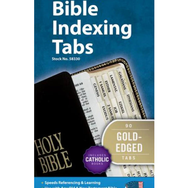 Bible indexing tabs gold edge