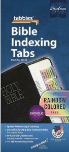 Bible Indexing Tabs Rainbow Colored — available at The Gospel Bookstore