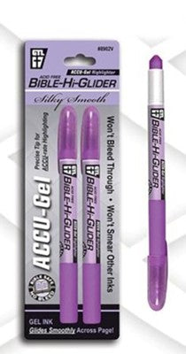 Accu-Gel Highlighter Acid Free Bible-Hi-Glider -VIOLET — available at The Gospel Bookstore