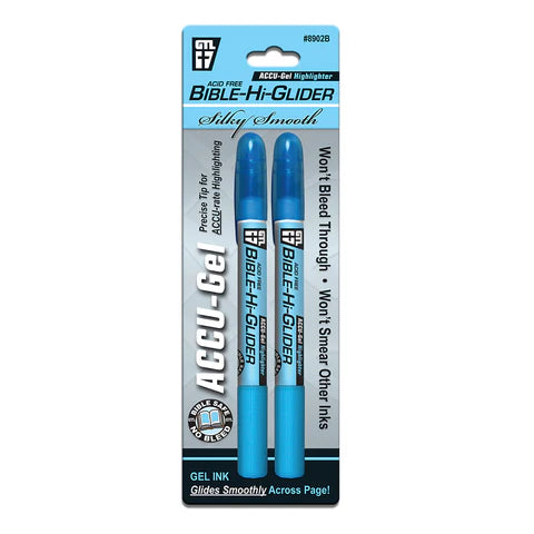 Accu-Gel Highlighter Acid Free Bible-Hi-Glider -BLUE — available at The Gospel Bookstore