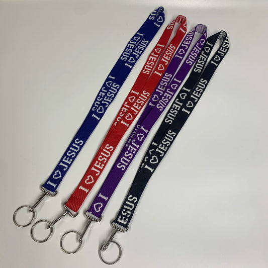Lanyard id holder I Love Jesus — available at The Gospel Bookstore