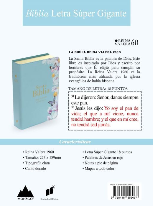 Santa Biblia Reina Valera 1960 Letra Super Gigante — imagen 2, La Librería del Evangelio