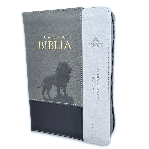 Santa Biblia Reina Valera 1960 compacta letra grande con zipper