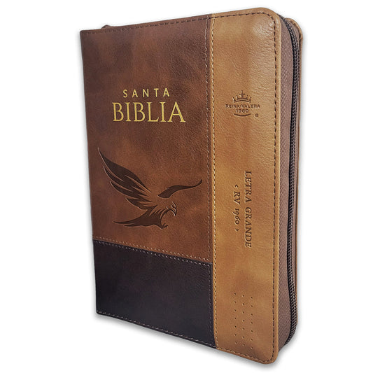 Santa Biblia Reina Valera 1960 compacta con letra grande y zipper — disponible en La Librería del Evangelio
