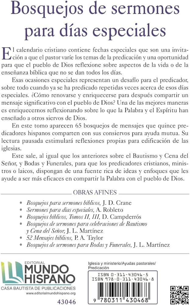 Bosquejos de Sermones para días especiales - José Luis Martinez — imagen 2, La Librería del Evangelio