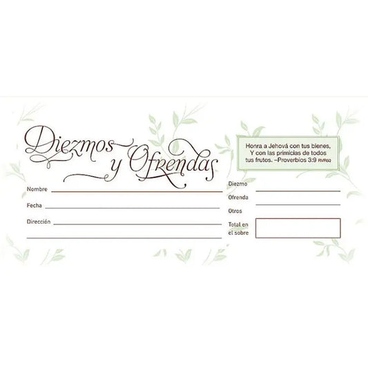 Diezmo y ofrendas — available at The Gospel Bookstore