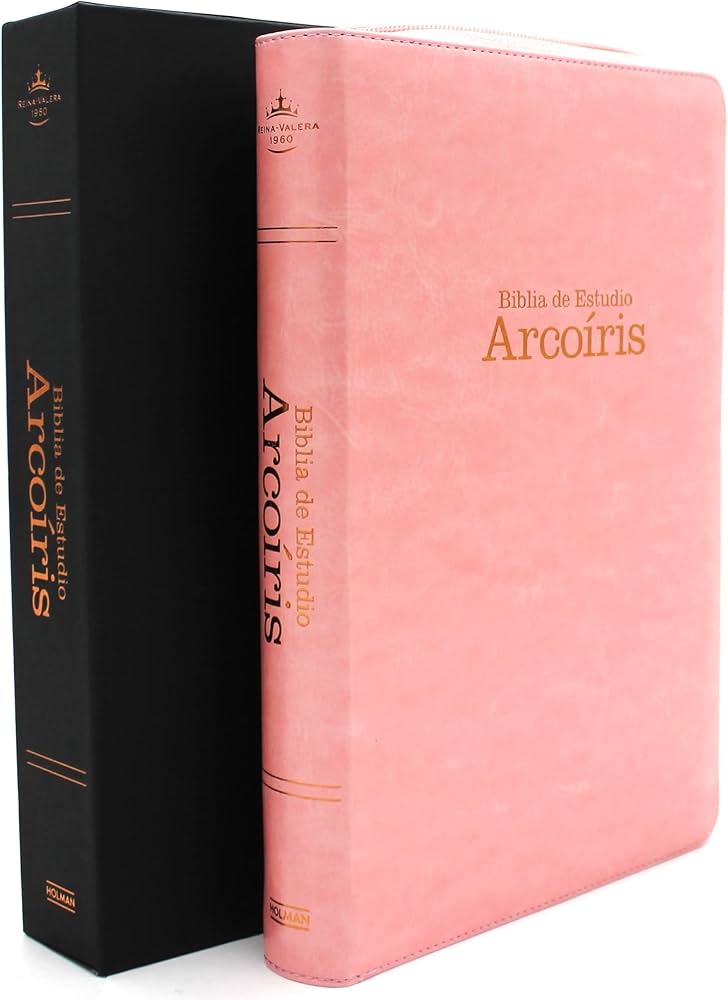 Biblia De Estudio Arcoíris Edición Especial (Rosa) — disponible en La Librería del Evangelio