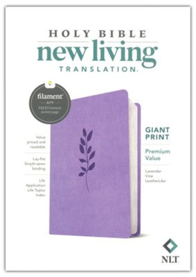 Holy Bible New Living Translation Giant Print Lavender
