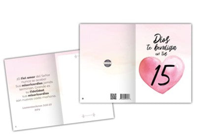 Tarjeta Dios Te Bendiga en tus 15 — available at The Gospel Bookstore