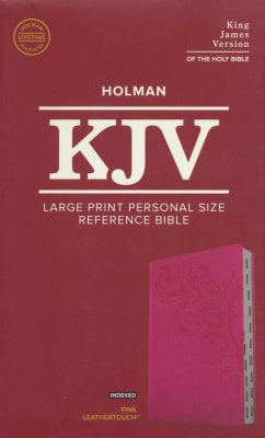 KJV Large Print Personal Size Reference Bible Pink