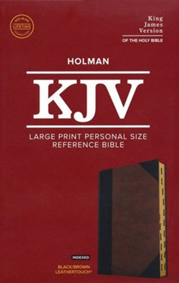 KJV LARGE PRINT PERSONAL SIZE REFERENCE BIBLE BROWN BLACK