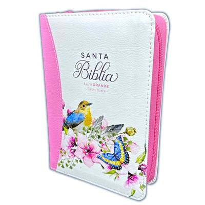 Santa Biblia Reina Valera 1960 compacta con zipper letra grande