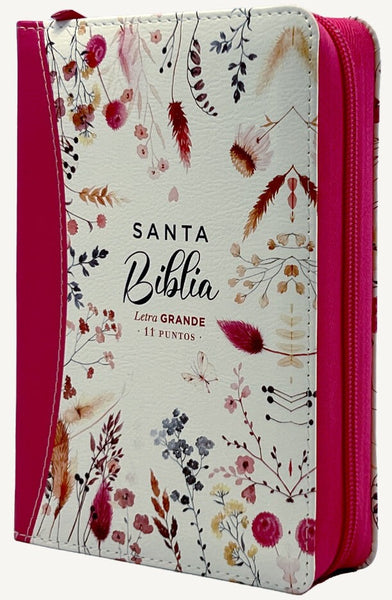 Santa Biblia Letra Grande compacta con zipper