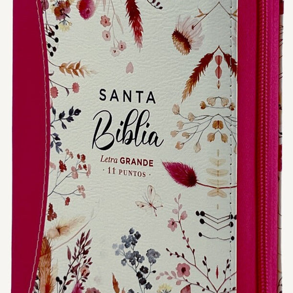 Santa Biblia Letra Grande compacta con zipper