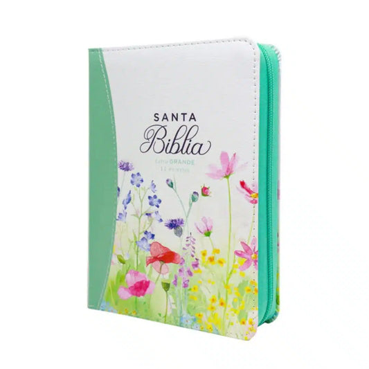 Santa Biblia compacta letra grande con zipper — disponible en La Librería del Evangelio