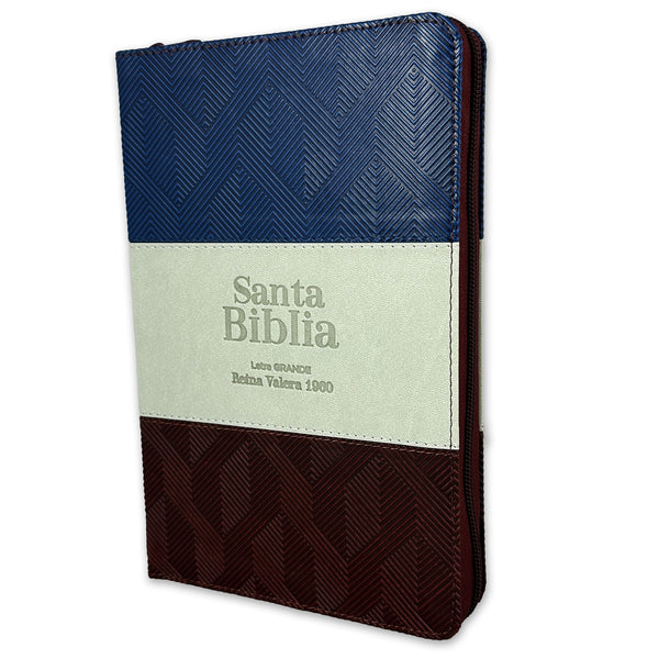 Santa Biblia Letra Grande Reina Valera 1960 con zipper tamaño manual