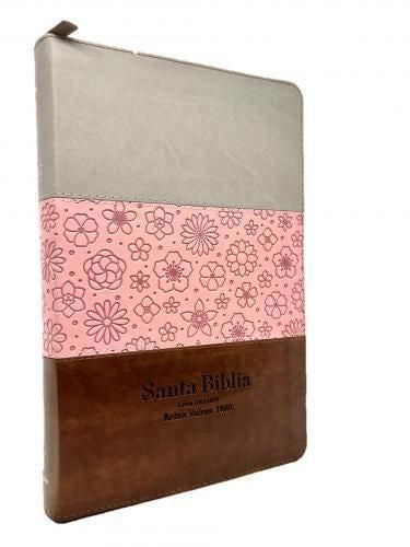 Santa Biblia Letra Grande con zipper duo color