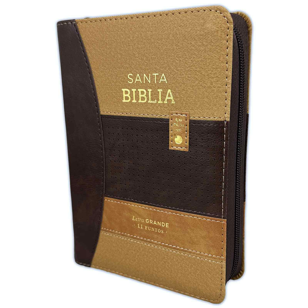 Santa Biblia Reina Valera 1960 letra grande compacta con zipper