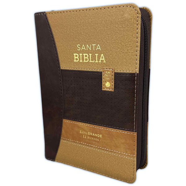 Santa Biblia Reina Valera 1960 letra grande compacta con zipper