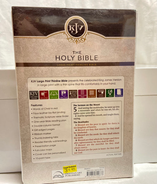 The Holy Bible large print thinline bible White KJV