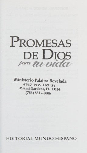 Promesas de Dios para tu Vida book cover