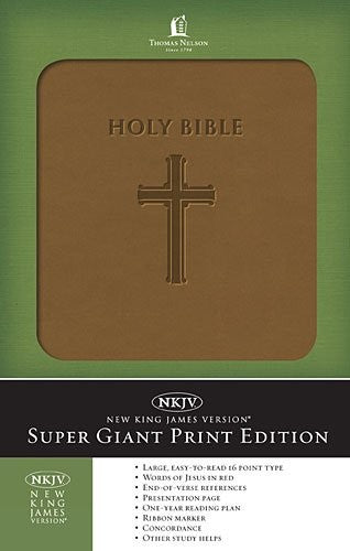 NKJV SUPER GIANT PRINT BIBLE book cover