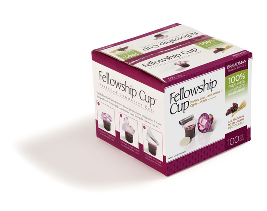 Fellowship Cups w/ Wafer (100 Cups) — available at The Gospel Bookstore
