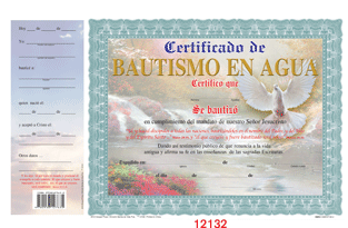 CERTIFICADO BAUTISMO OCASO AZUL — available at The Gospel Bookstore