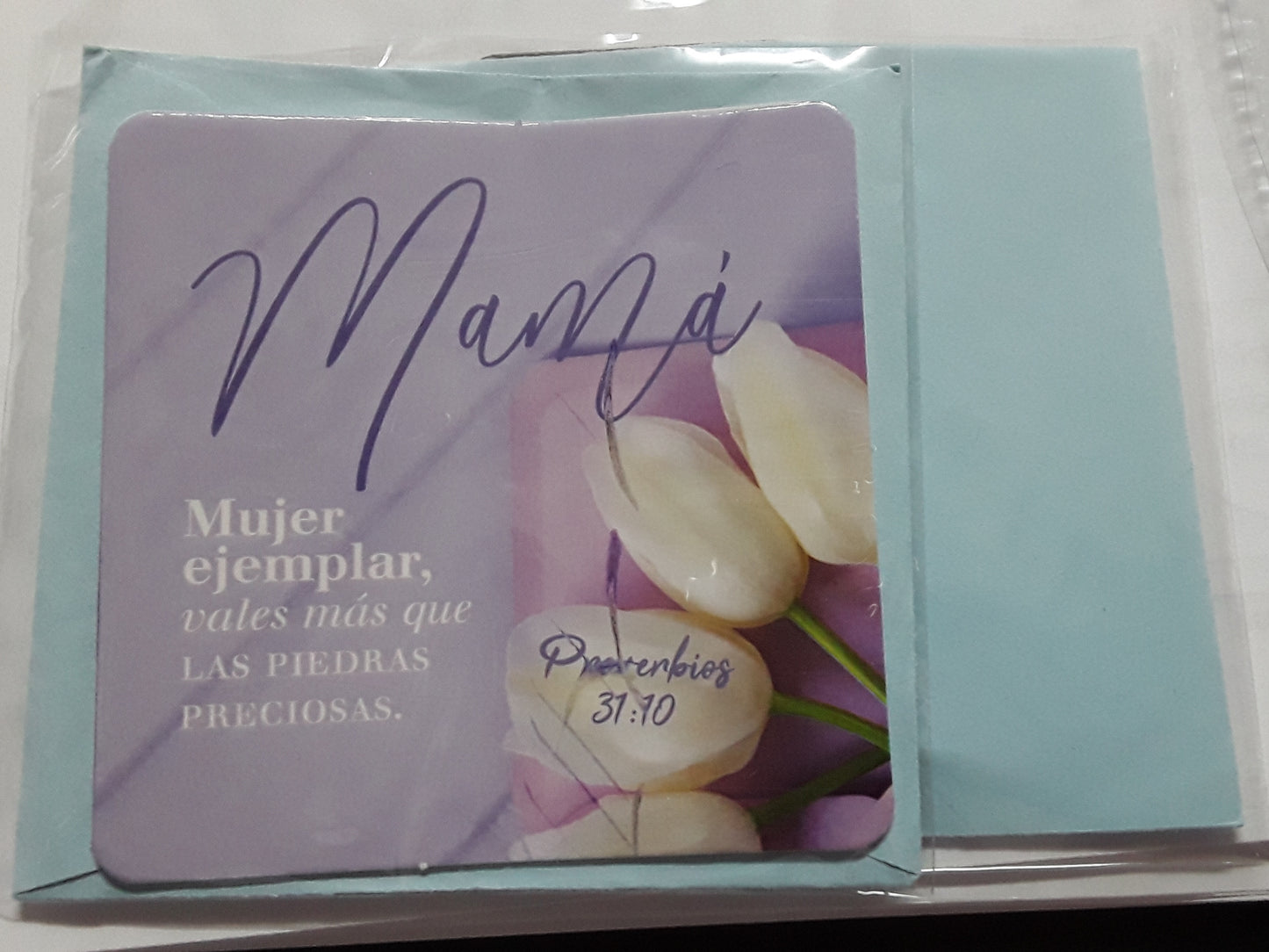 Tarjeta chica Proverbios 31:10 — available at The Gospel Bookstore