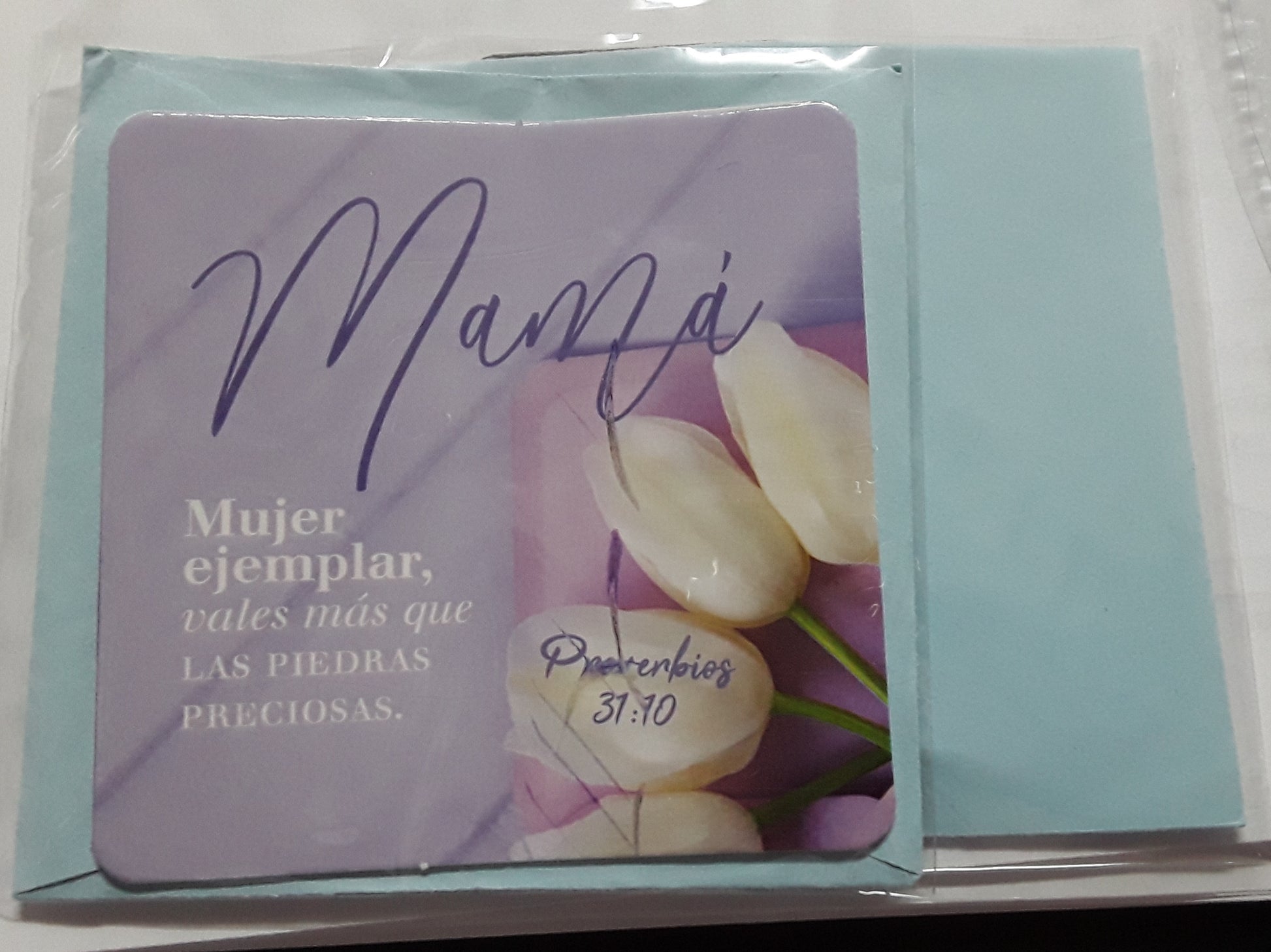 Tarjeta chica Proverbios 31:10 — available at The Gospel Bookstore