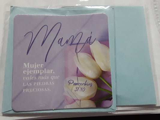 Tarjeta chica Proverbios 31:10 — available at The Gospel Bookstore