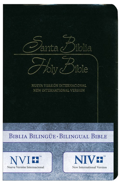 Biblia bilingue NVI/NIV, piel imit., negra