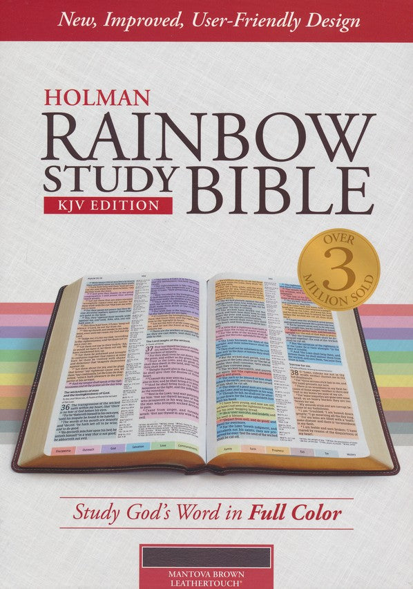 KJV Holman Rainbow Study Bible, Mantova Brown LeatherTouch — available at The Gospel Bookstore