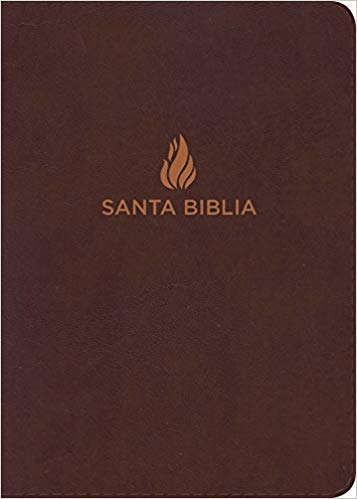 RVR 1960 Biblia Letra Grande Tamaño Manual marrón, piel fabricada (