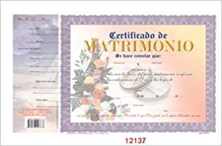 Certificado De Matrimonio Pk — disponible en La Librería del Evangelio
