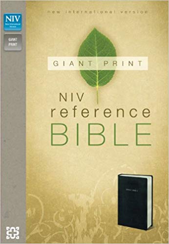 NIV, Reference Bible, Giant Print, Imitation Leather, Black Imitation Leather – Large Print
