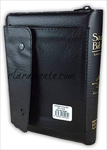 Biblia Letra Grande Tamaño Manual Imitacion Piel Negro con Concordancia Cierre e Index RVR 1960 