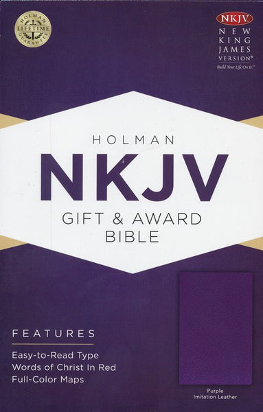 NKJV Gift and Award Bible, Purple Imitation Leather