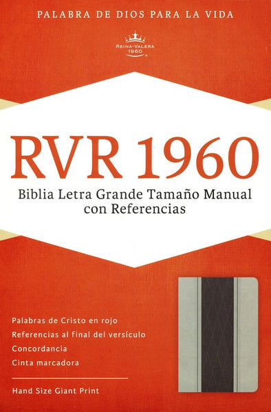 RVR 1960 Biblia Letra Grande Tamaño Manual, gris claro/gris carbón símil piel (Spanish Edition) (Spanish) Imitation