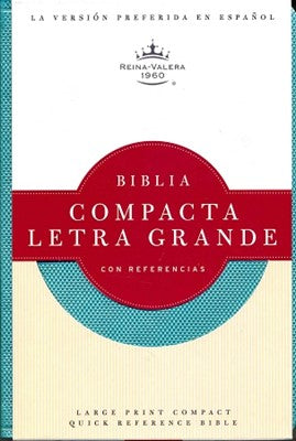 RVR 1960 Biblia Compacta Letra Grande, turquesa imitación piel