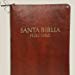 Biblia Bilingue Cafe con Dorado RVR/KJV con Cierre con Indice