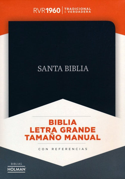 RVR 1960 Biblia Letra Grande Tamaño Manual, negro piel fabricada con índice (Spanish Edition)