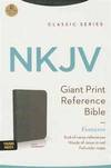 NKJV, End-of-Verse Reference Bible, Personal Size, Giant Print, Leathersoft, Black, Indexed, Red Letter Edition (Classic)