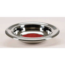 RemembranceWare Silver Offering Plate With Red Felt — available at The Gospel Bookstore