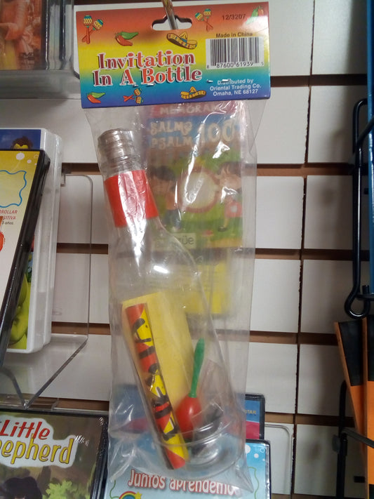 Invitation in a bottle — available at The Gospel Bookstore