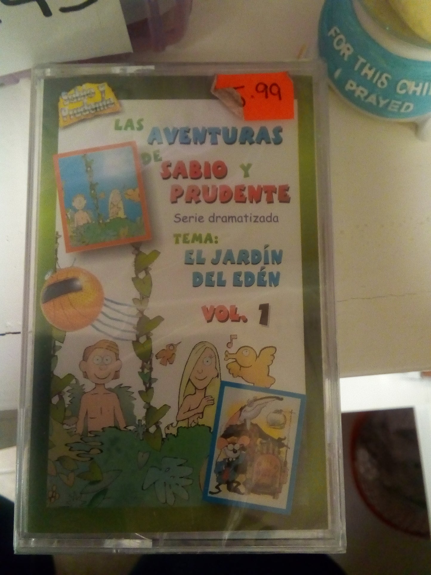 Cassette Las aventuras de sabio y prudente. Tema el jardín del eden volumen 1 — disponible en La Librería del Evangelio