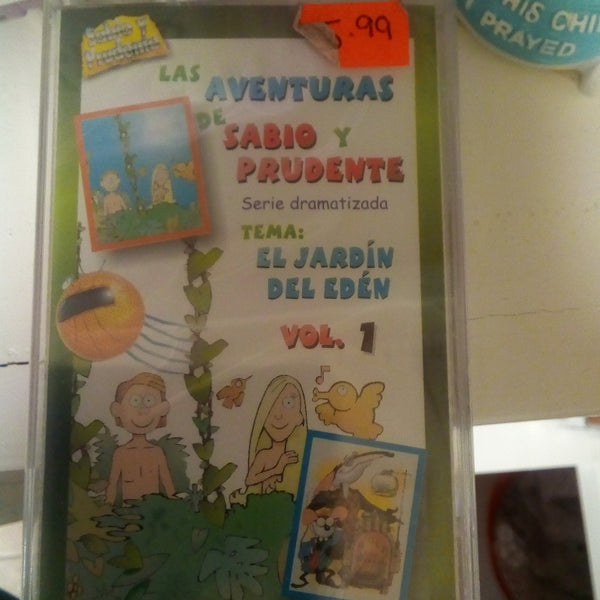 Cassette Las aventuras de sabio y prudente. Tema el jardín del eden volumen 1
